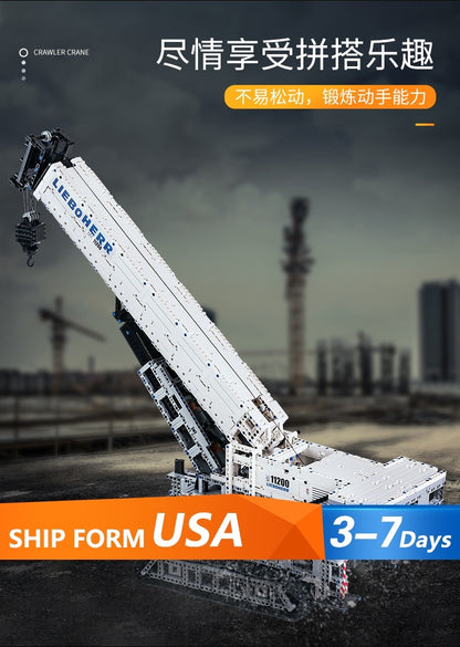 MOULDKING 17002  Technic Building Block Moc-20920 11200 Large Excavator Engineering Crane Remote Control DIY Toys Boy Gifts