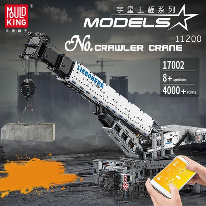 MOULDKING 17002  Technic Building Block Moc-20920 11200 Large Excavator Engineering Crane Remote Control DIY Toys Boy Gifts