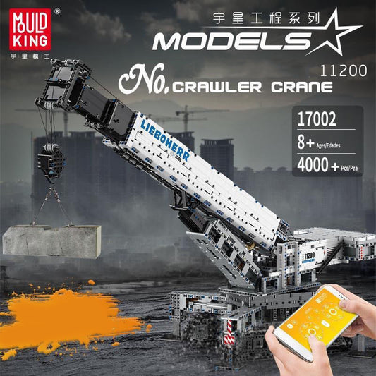 MOULDKING 17002  Technic Building Block Moc-20920 11200 Large Excavator Engineering Crane Remote Control DIY Toys Boy Gifts