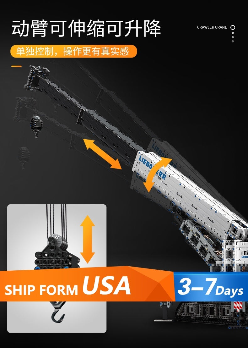 MOULDKING 17002  Technic Building Block Moc-20920 11200 Large Excavator Engineering Crane Remote Control DIY Toys Boy Gifts