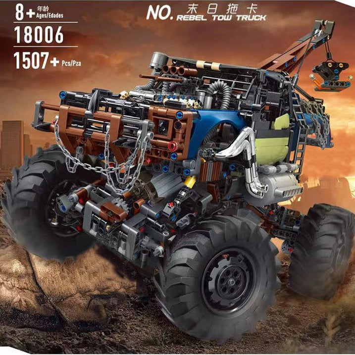 MouldKing 18006 Doomsday Drag Truck Big Climbing Off-road Vehicle Building Blocks Toy From China