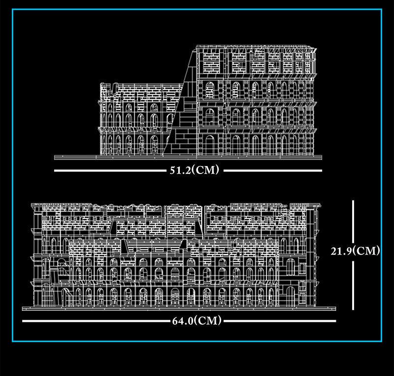 MouldKing  22002 Architecture Famous Building Series The Colosseum Building Blocks 6466pcs Toy  From China 49020
