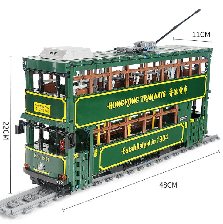 MouldKing KB120 2528pcs Hong Kong Nostalgic Tram Double Decker Bus BusBuilding Blocks Toy From China
