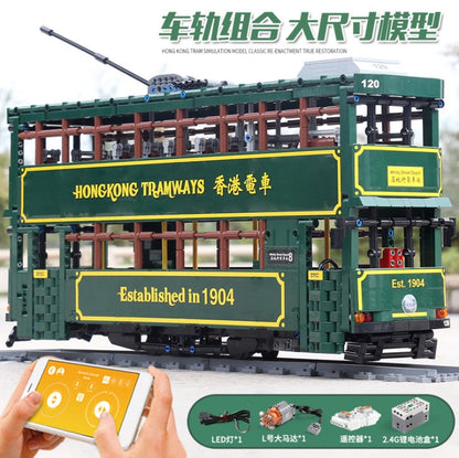 MouldKing KB120 2528pcs Hong Kong Nostalgic Tram Double Decker Bus BusBuilding Blocks Toy From China