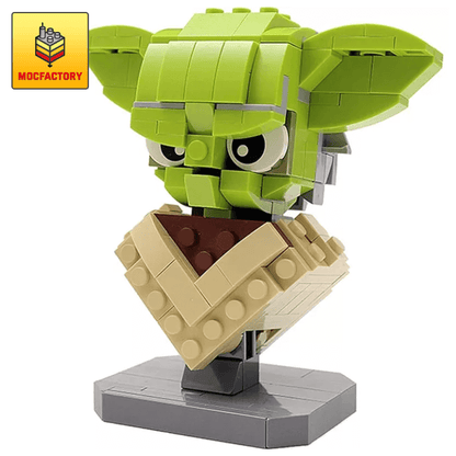 MOC-12874 Custom LEGO Yoda Bust MOC Star Wars by buildbetterbricks