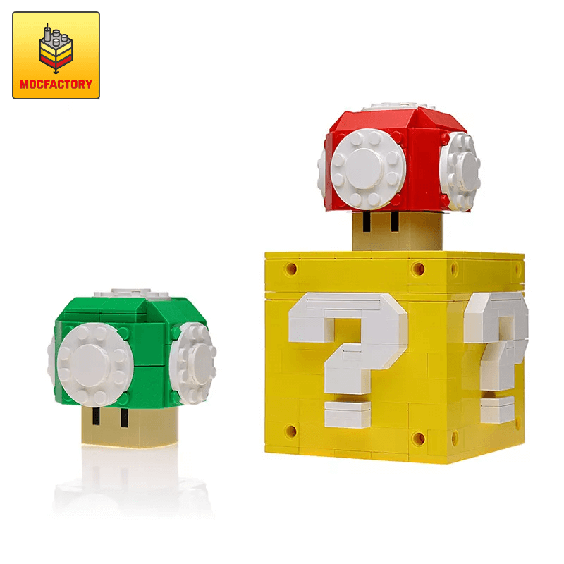 MOC-15826 Custom Power Up Mushrooms and Question Box Creator by buildbetterbricks