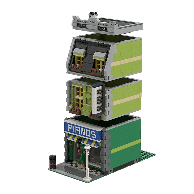 MOC-44464 Piano Showroom Modular Building by Magdatoys