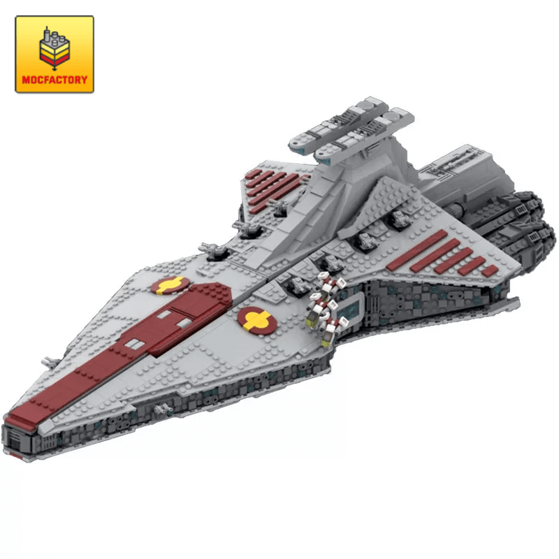 MOC-43186 Venator-class Republic attack cruiser MOC w/ interior Star Wars by Bruxxy