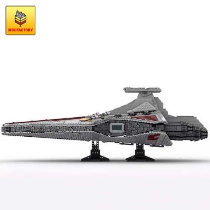 MOC-43186 Venator-class Republic attack cruiser MOC w/ interior Star Wars by Bruxxy