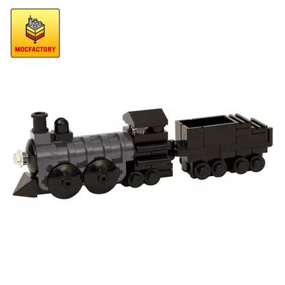 MOC 0208 Micro Steam Train Black by JKBrickworks