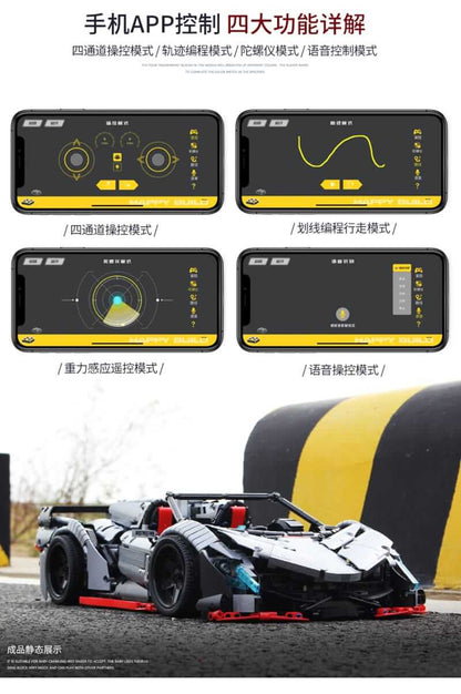 BUILO 1003 MOC 10559 Silver Lamborghini Veneno Roadster