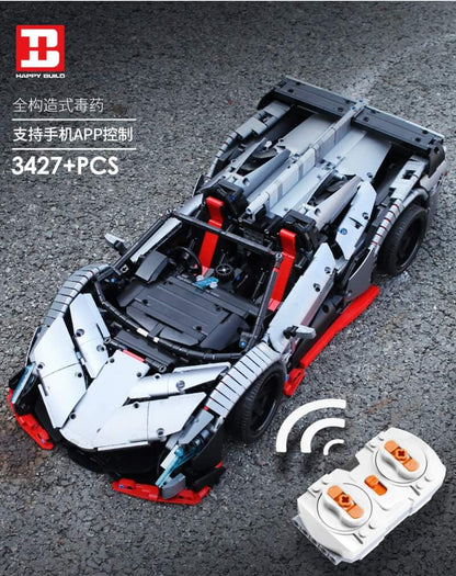 BUILO 1003 MOC 10559 Silver Lamborghini Veneno Roadster