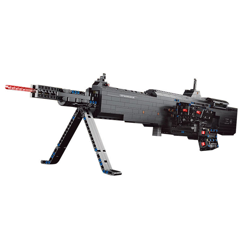 PANGU 15003 Electric Continuous Firing Machine Gun M249 Light Machine Gun Building Blocks 1408pcs Bricks Ship from China
