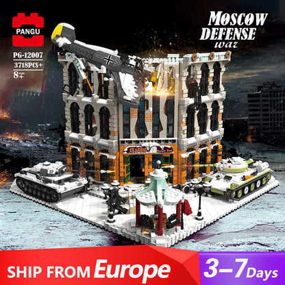 PANGU PG12007 MOC Military Moscow Defense War Building Blocks 3718pcs Bricks Toys From Europe 3-7 Days Delivery