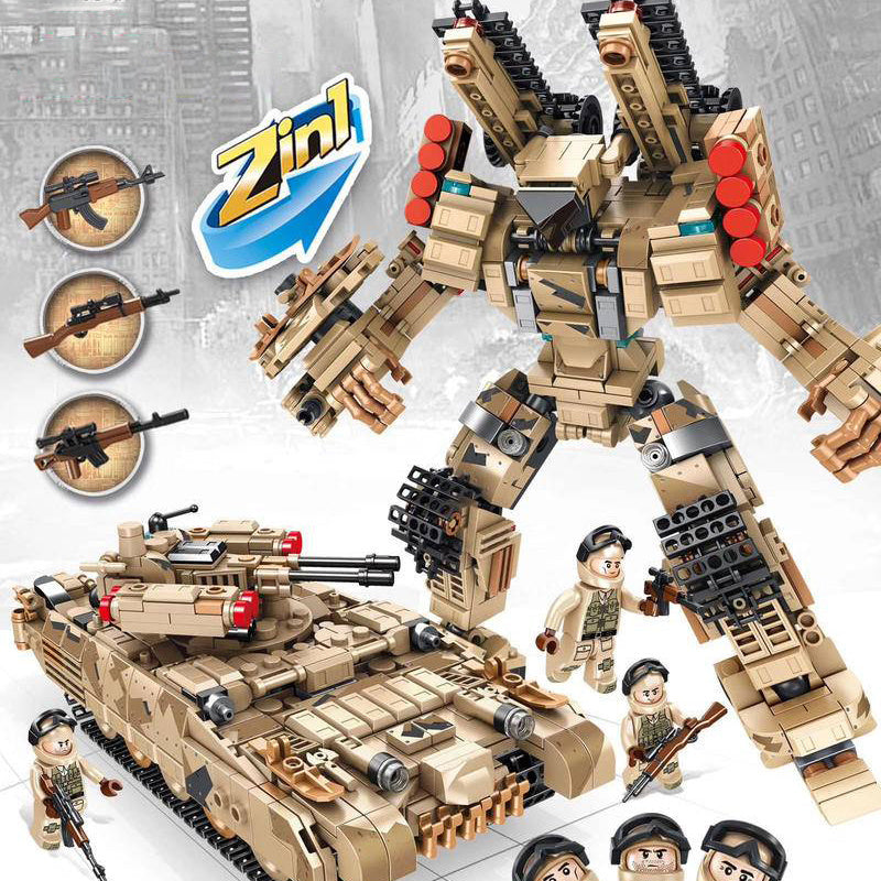 PANLOS 621023 Super Deformation：BMPT RUSSIA Terminator Building Blocks 822pcs Bricks Ship From China.