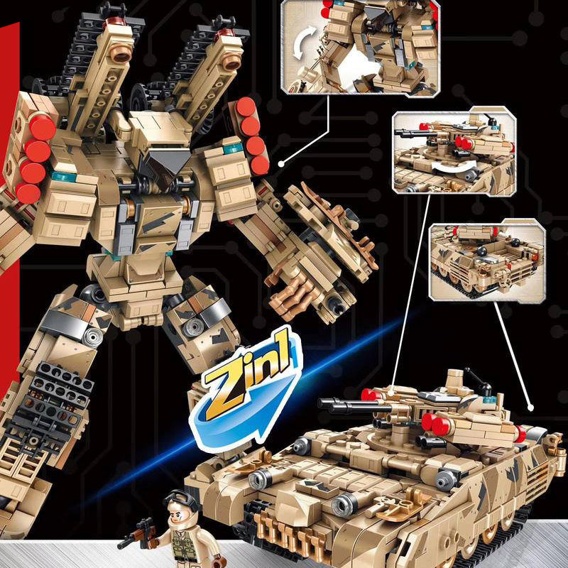 PANLOS 621023 Super Deformation：BMPT RUSSIA Terminator Building Blocks 822pcs Bricks Ship From China.