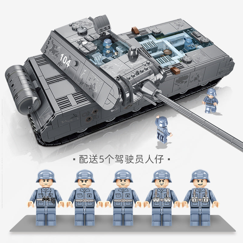PANLOS 628009 Military German Panzer VIII Maus building blocks 2127pcs bricks Toys For Gift from China