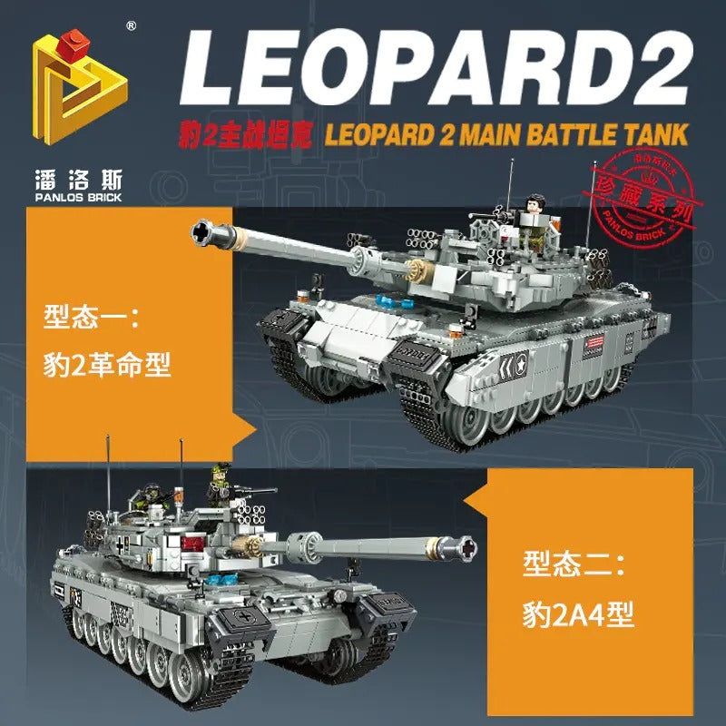 PANLOS 632003 Military Leopard 2 Main Battle Tank Collector's Edition Puzzle Assembly Building Block 1747pcs Bricks Toy from China
