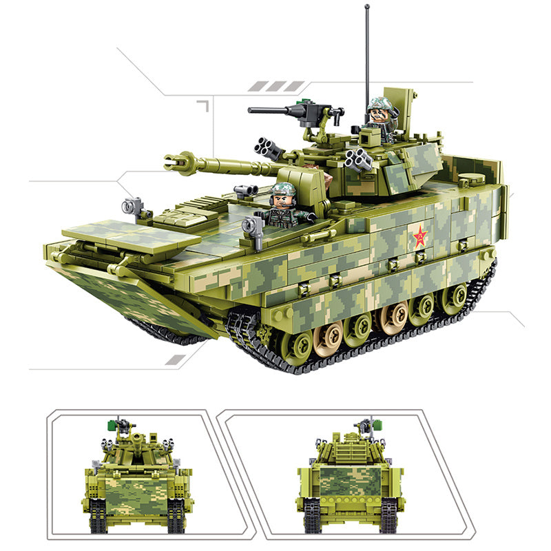PANLOS 632007 Military Series 05 Type Amphibious Infantry Fighting Vehicle SWAT Assembled Building Block 1285pcs Bricks Toys From China