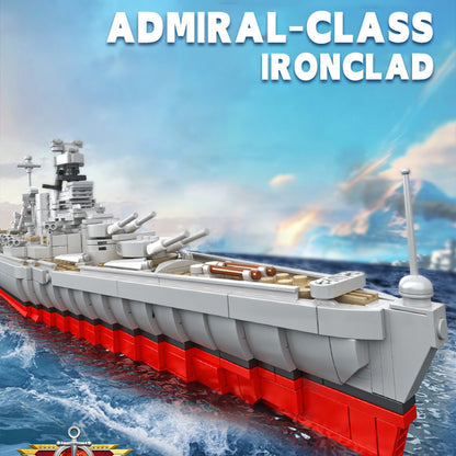 PANLOS 637001 Military Admiral-Class Ironclad Building Blocks 1731pcs Bricks Toys From China Delivery.