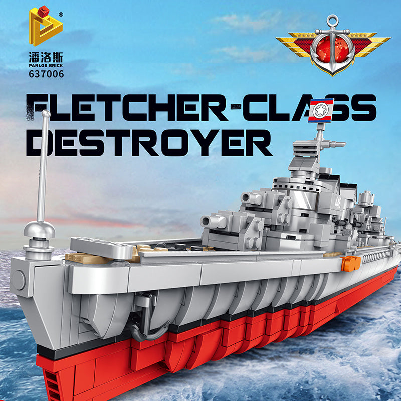 PANLOS 637006 MOC Military Fletcher-Class Destroyer Buildinng Blocks 1331pcs Bricks Toys From China.
