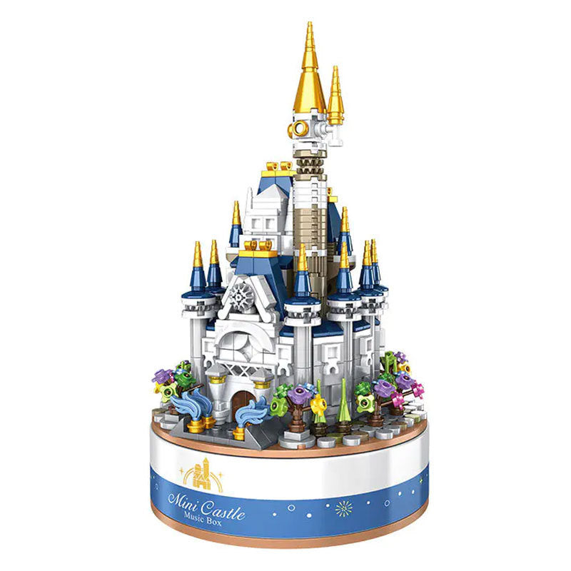 PANLOS 656007 MOC Castle Music Box Building Block Storage Box Windmill Amusement Park 617pcs Bricks Toys From China