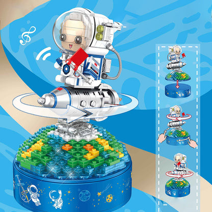 PANLOS 656018 MOC Idea astronaut Music Box Building blocks with Light Parts 546pcs bricks ship from China