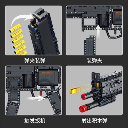 PANLOS 670014 Military series Flying Tigers MP5 electric burst submachine gun building blocks 1013pcs Toys For Gift ship from China