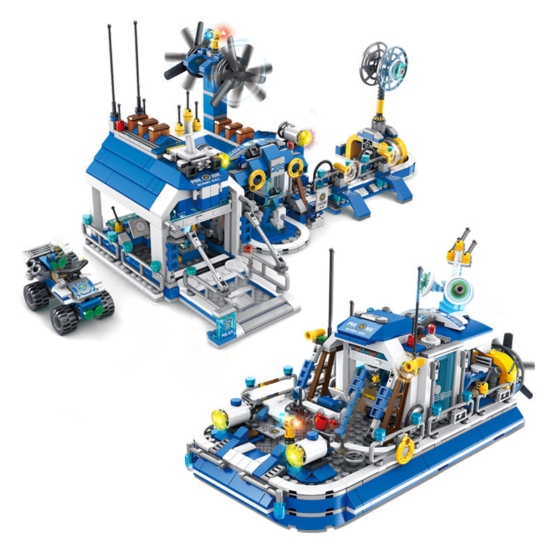 PANLOS 681007 City Series Forest Station Children's Educational Building Block Toy From China