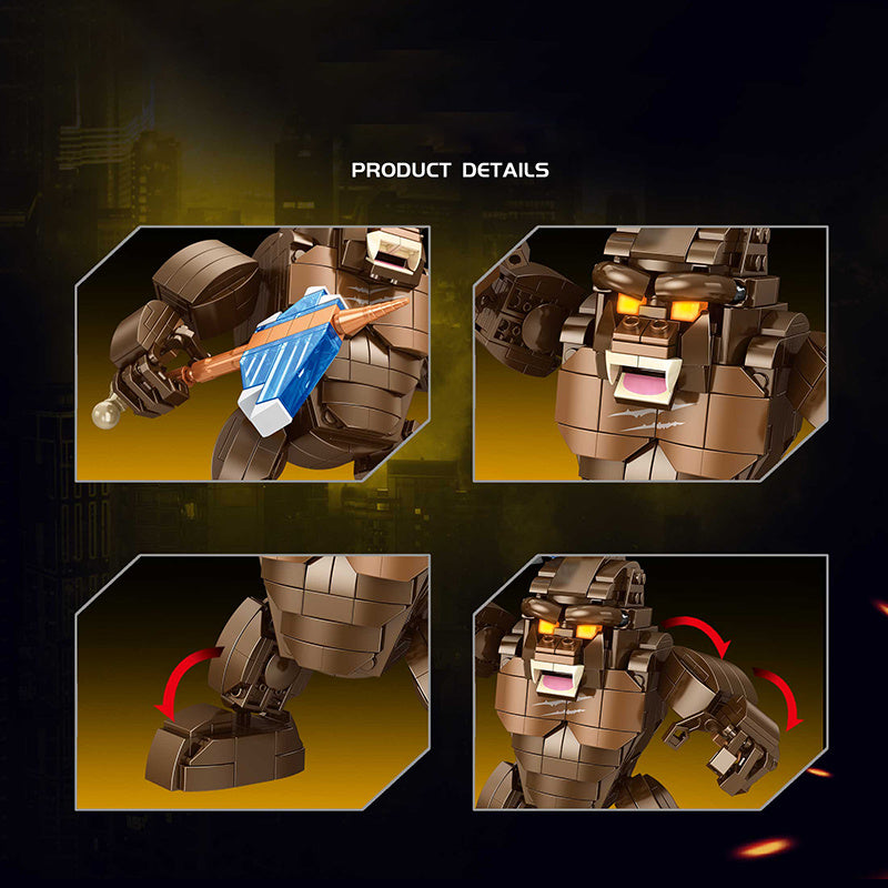 PANLOS 687302 Movie &amp; Game King Kong Building Blocks 566pcs BricksToys From China Delivery.