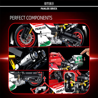PANLOSBRICK 672001 'Ducati' Motorcycle Building Blocks 803pcs Bricks Toys For Gift Ship From China