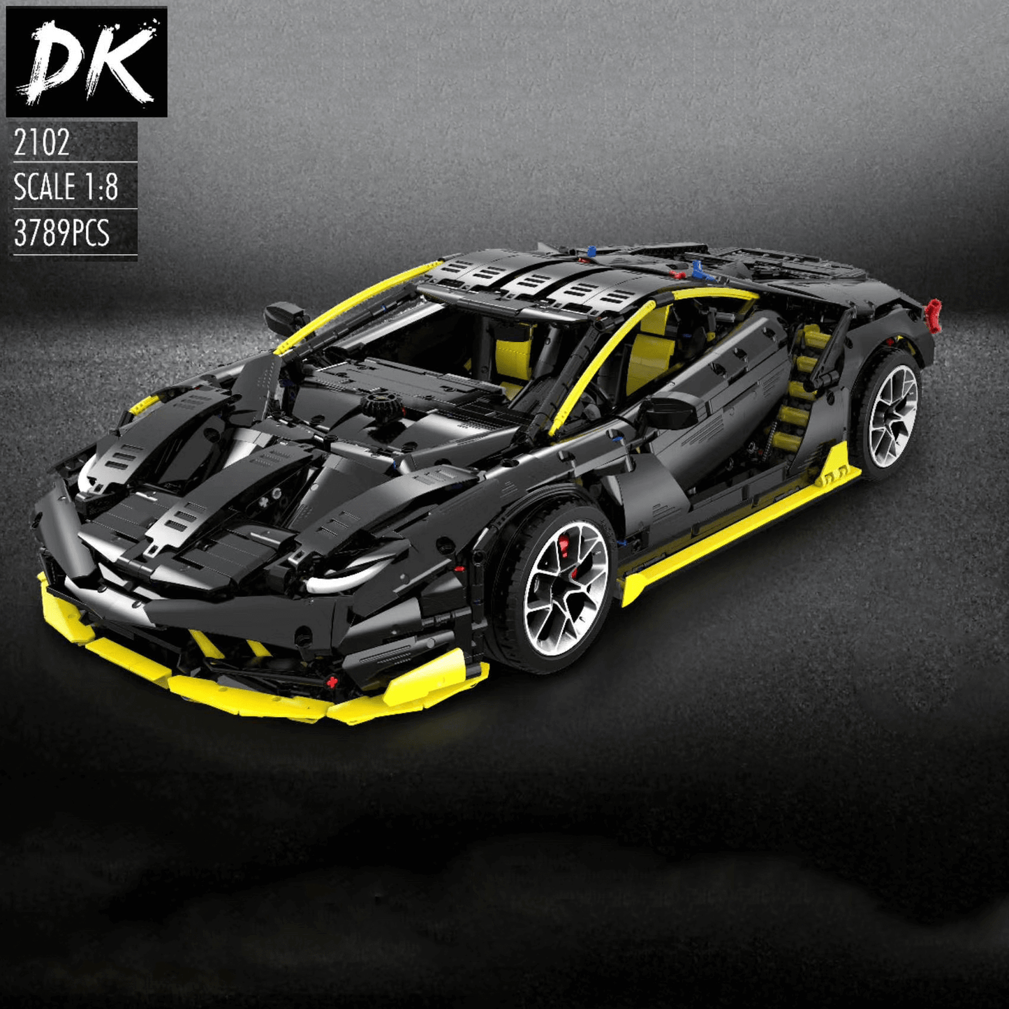 DK 2102 MOC 39933 Lamborghini Centenario Black Hypercar 1 8