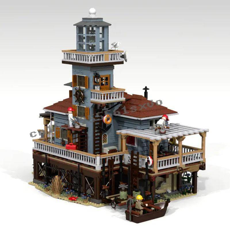 Pre-sale 5123pcs The Old Fishing Store The Lighthouse City Creator Street View MOC Model Building Blocks bricks Kits Toy gift ? da co tren web