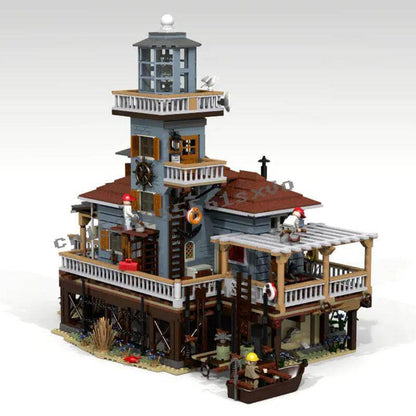 Pre-sale 5123pcs The Old Fishing Store The Lighthouse City Creator Street View MOC Model Building Blocks bricks Kits Toy gift ? da co tren web