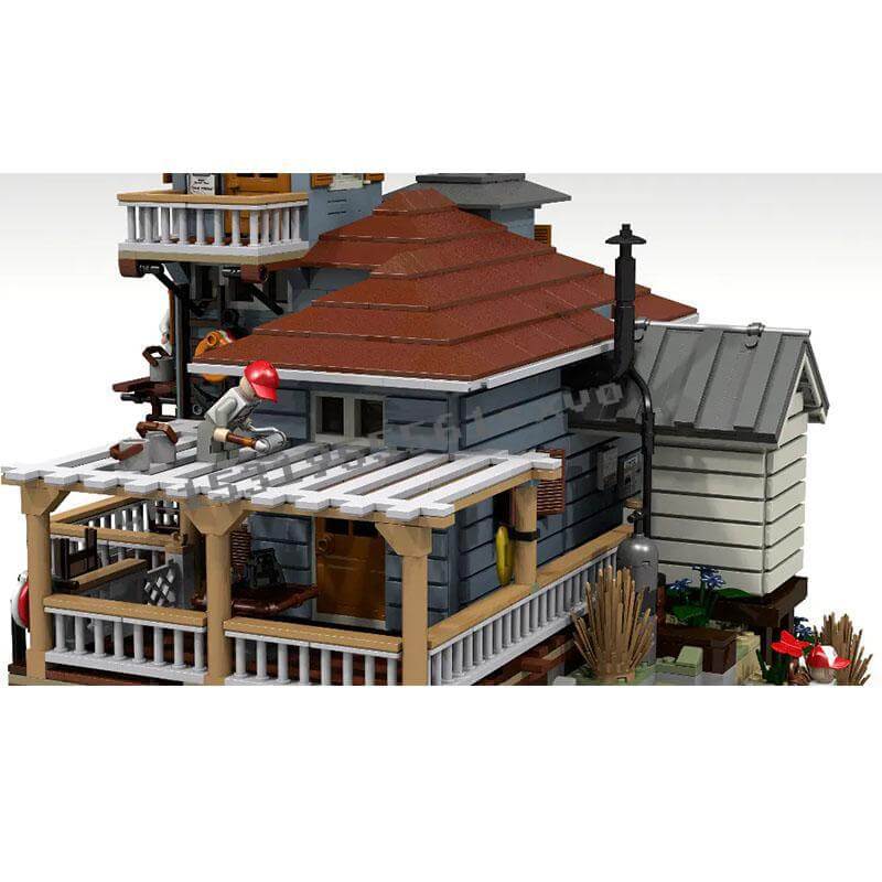 Pre-sale 5123pcs The Old Fishing Store The Lighthouse City Creator Street View MOC Model Building Blocks bricks Kits Toy gift ? da co tren web