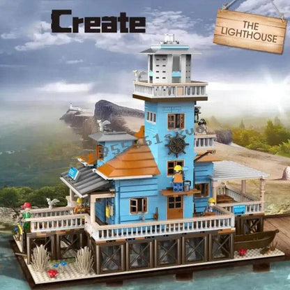 Pre-sale 5123pcs The Old Fishing Store The Lighthouse City Creator Street View MOC Model Building Blocks bricks Kits Toy gift ? da co tren web