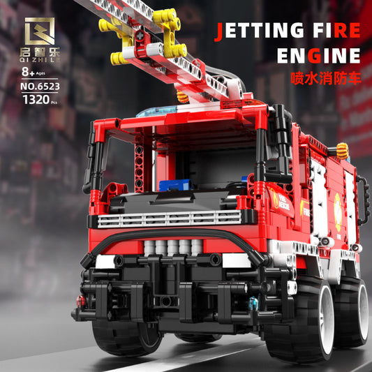 QIZHILE 6523 Technic Jetting Fire Engine Building block model Toy 1320pcs ship from China