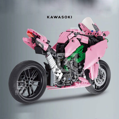 QIZHILE 85002 Kawasoki Super motorbike Pink color