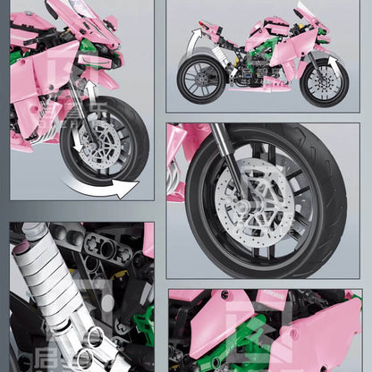 QIZHILE 85002 Kawasoki Super motorbike Pink color