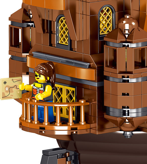 QL1802 Wanderer Pirates of the Caribbean Ship Model Children's Building Blocks Model Puzzle Assembling Toys Ship From China