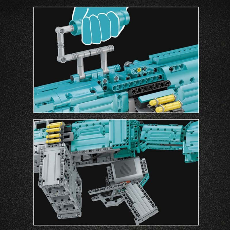 QZL 86006 Military series Electric burst M249 Machine Gun building blocks 1588pcs bricks Toys For Gift from China