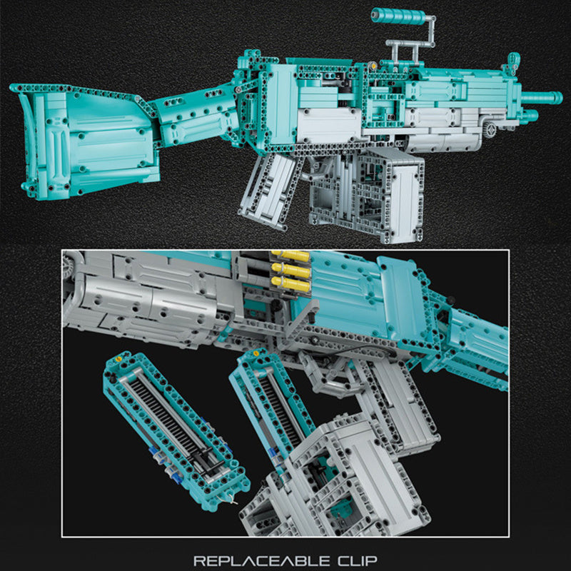 QZL 86006 Military series Electric burst M249 Machine Gun building blocks 1588pcs bricks Toys For Gift from China