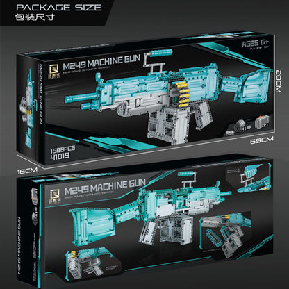 QZL 86006 Military series Electric burst M249 Machine Gun building blocks 1588pcs bricks Toys For Gift from China