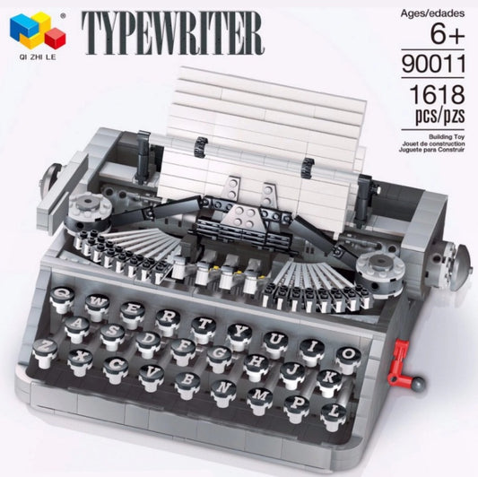 QIZHILE 90011 1618pcs Nostalgic MOC Typewriter Model Building Block Toy From China