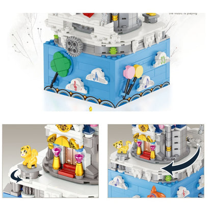 QIZHILE 91001 Birthday Gift Music Rotating Music Box Light Music Box From China