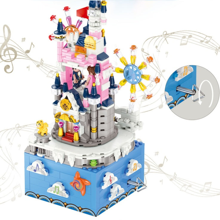 QIZHILE 91001 Birthday Gift Music Rotating Music Box Light Music Box From China