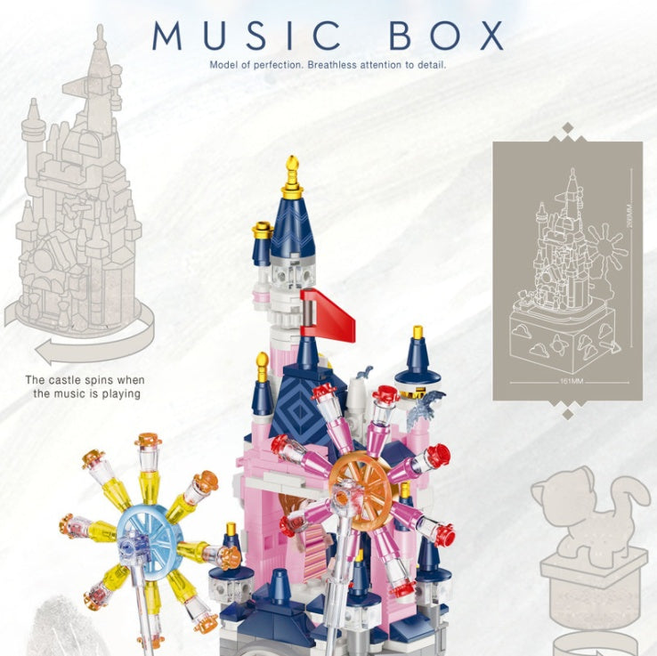 QIZHILE 91001 Birthday Gift Music Rotating Music Box Light Music Box From China