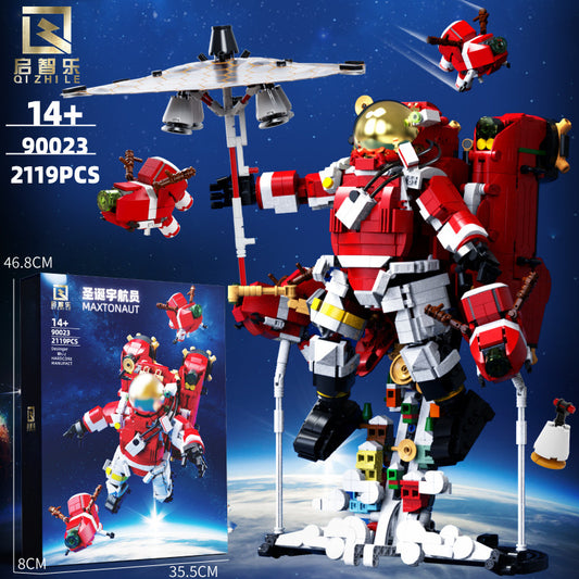 QIZHILE 90023 Christmas Astronaut Building Block MOC Technology Assembled Toy from China