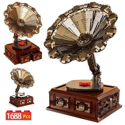 QIZHILE 91002 Creator Expert Phonograph Music Box Building Blocks 1688PCS Bricks Toys From China Delivery.