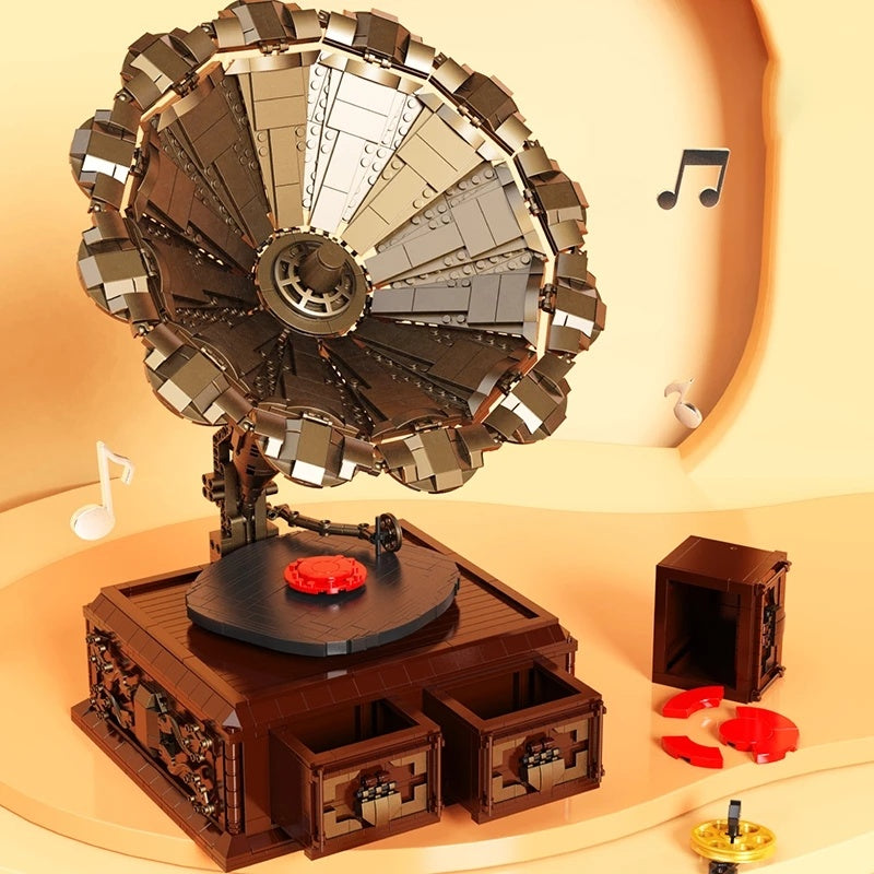 QIZHILE 91002 Creator Expert Phonograph Music Box Building Blocks 1688PCS Bricks Toys From China Delivery.